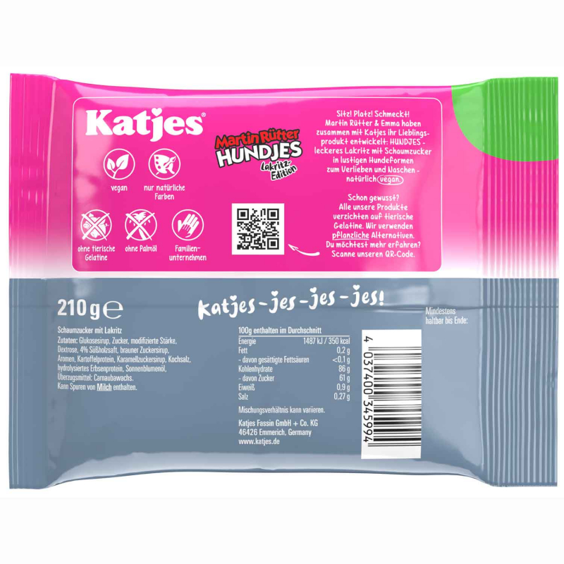  Katjes Martin Rütter Hundjes Lakritz-Edition 210g 