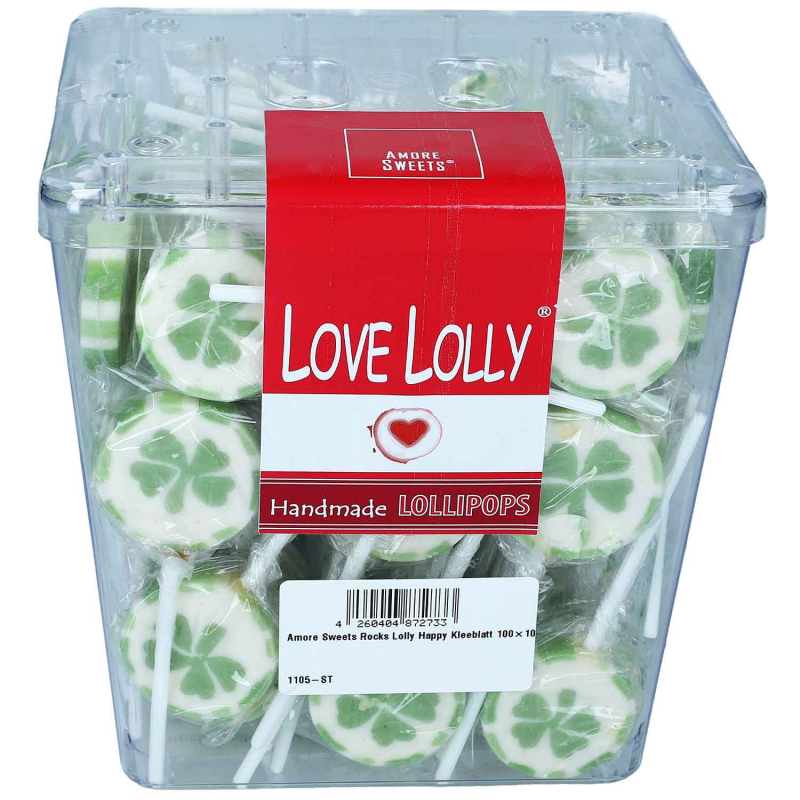  Amore Sweets Rocks Lolly Happy Kleeblatt 100×10g 