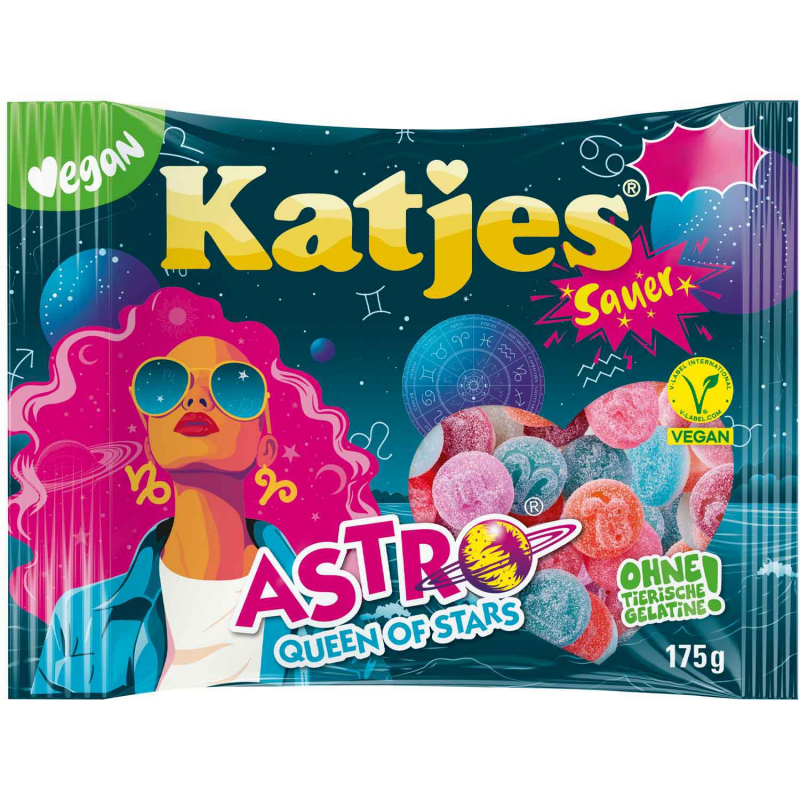  Katjes Astro Queen of Stars Sauer 175g 