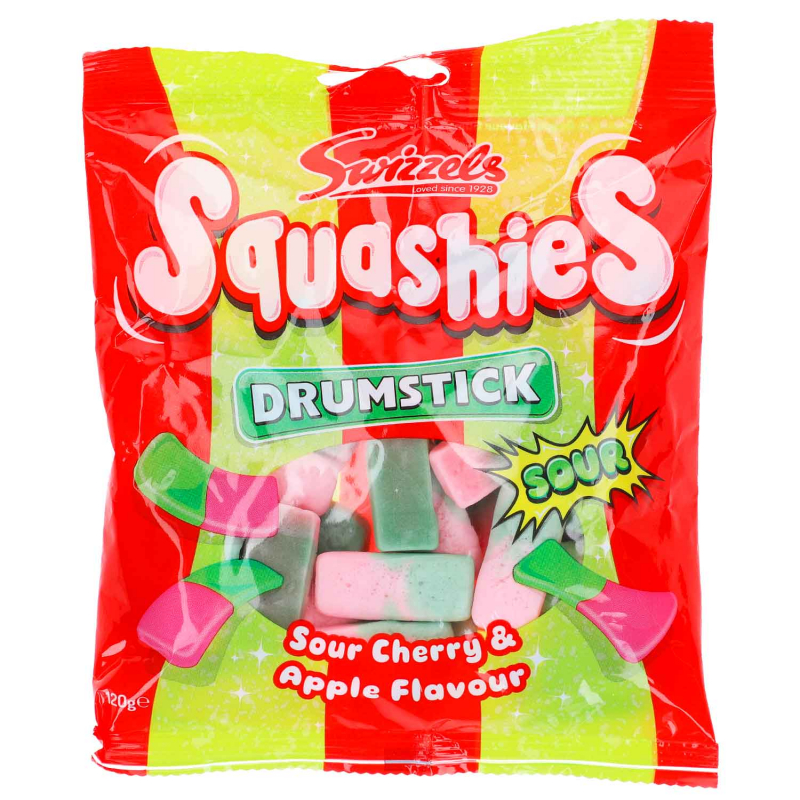  Swizzels Squashies Drumstick Sour Cherry & Apple 120g 