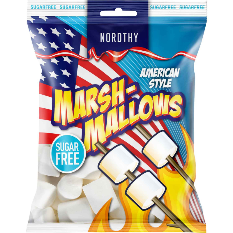  Nordthy Marshmallows American Style zuckerfrei 100g 