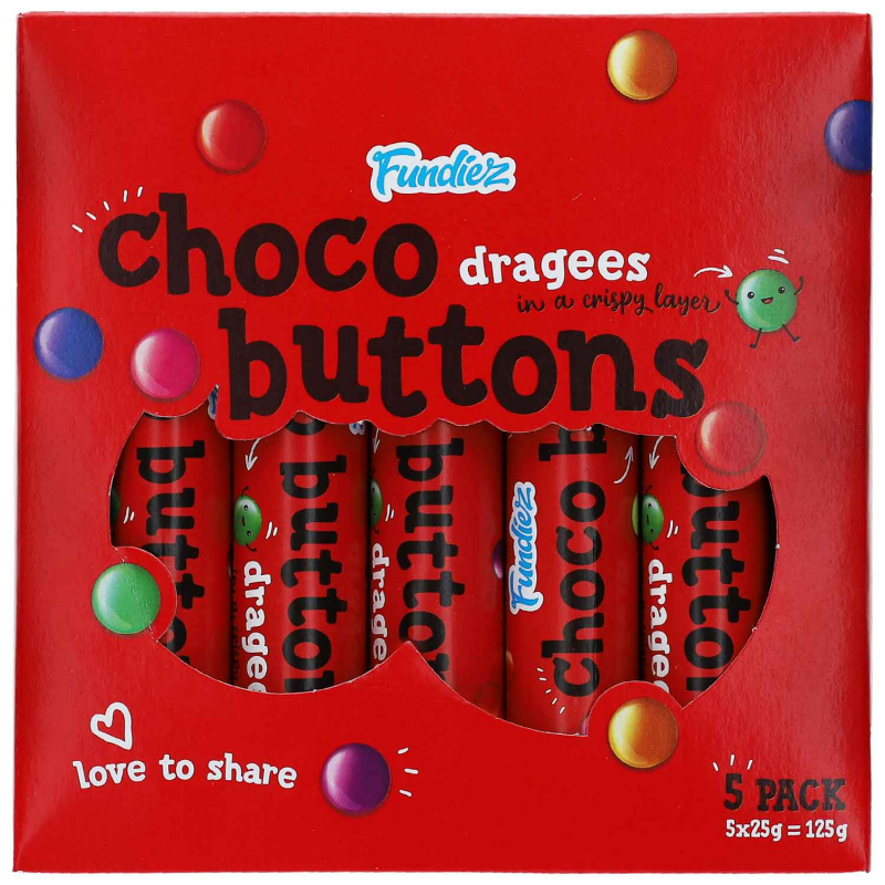  Fundiez Choco Buttons Dragees 5x25g 