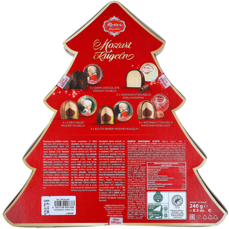  Reber Mozart Kugeln Edle Mischung Weihnachtsbaum 12er 