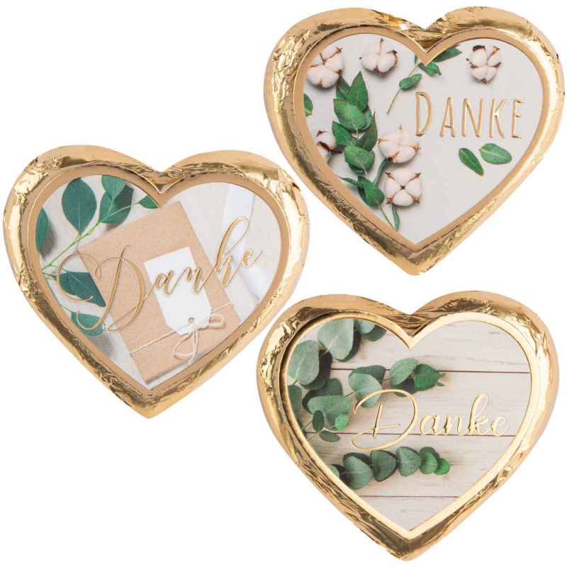  Günthart Große Pralinenherzen 'Danke' 40er 