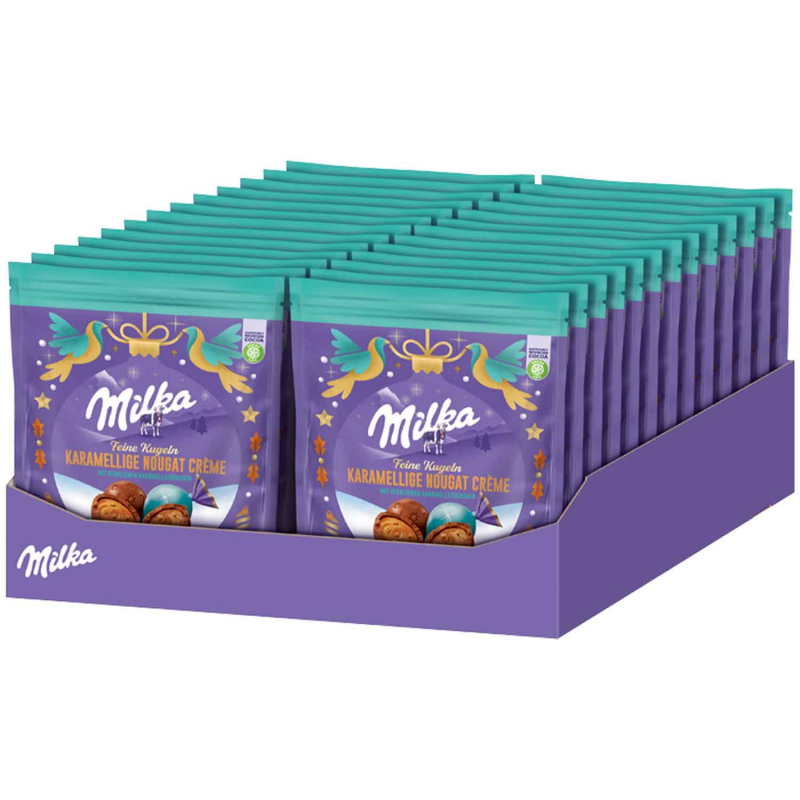  Milka Feine Kugeln Karamellige Nougat-Crème 90g 