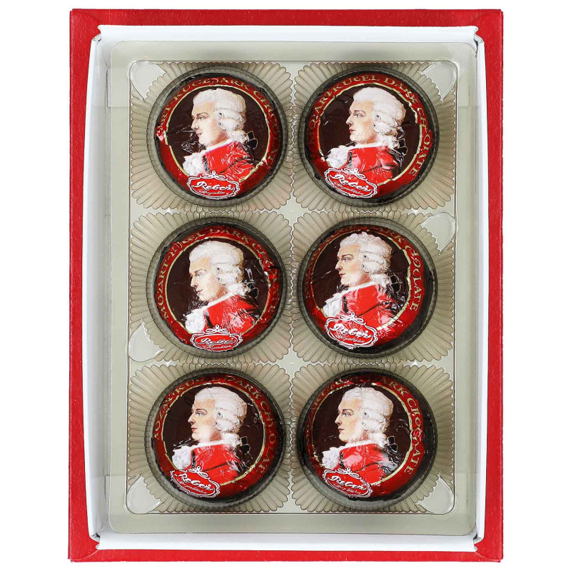  Reber Mozart Kugeln Dark Chocolate Vegan Weihnachten 6er 