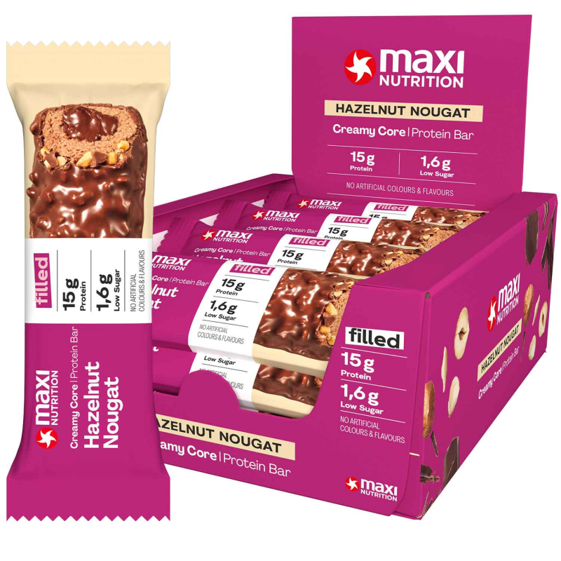  Maxi Nutrition Creamy Core Protein Bar Hazelnut Nougat 45g (MHD 30.11.2025) 