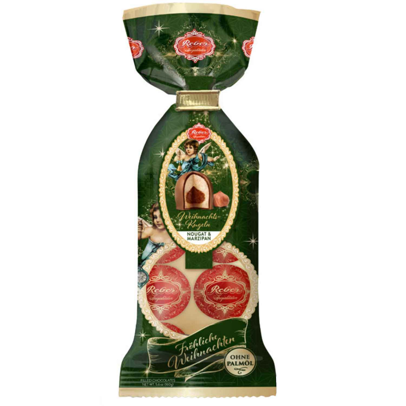  Reber Weihnachts-Kugeln Nougat & Marzipan 8er 