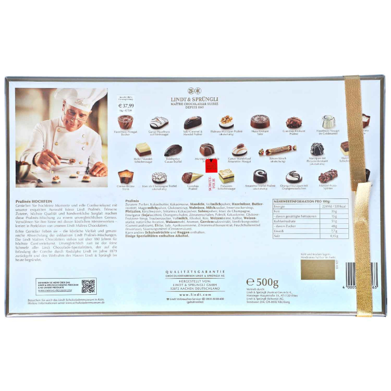 Lindt Pralinés Hochfein Winter Edition 500g 