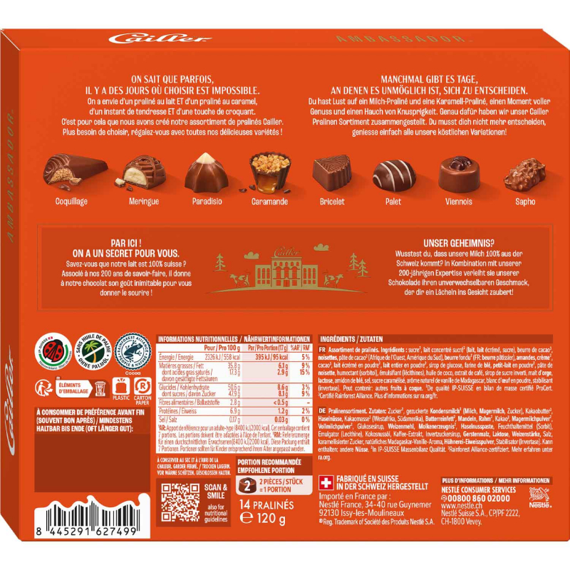  Cailler Ambassador Pralinés 120g 