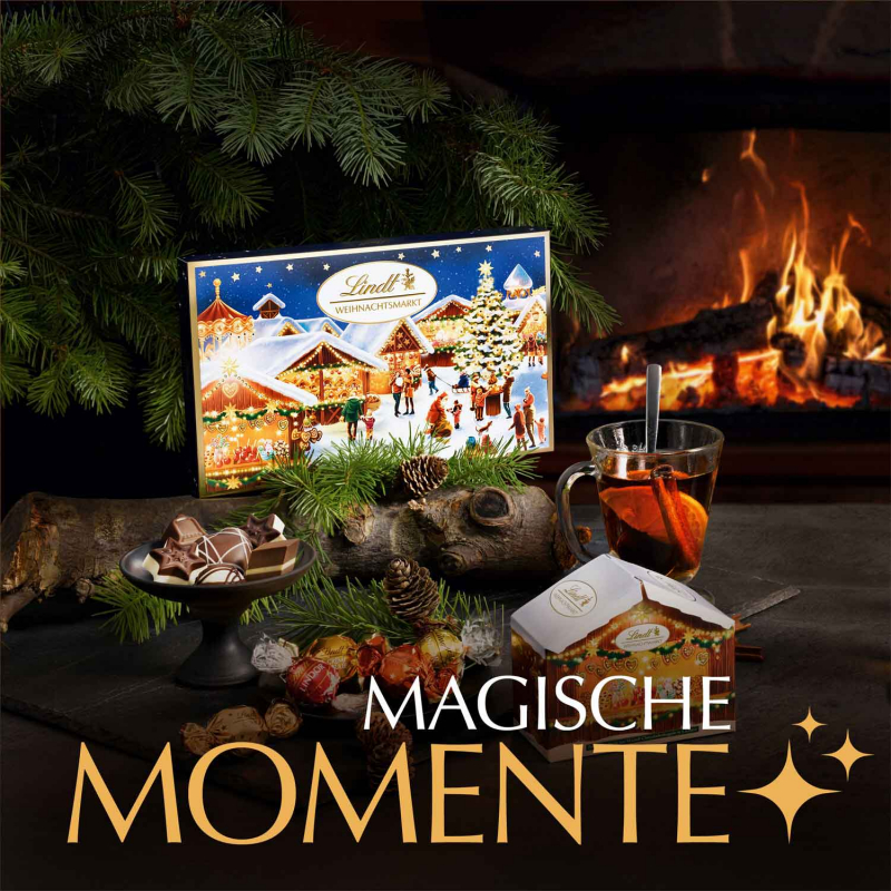  Lindt Weihnachtsmarkt Pralinés 130g 