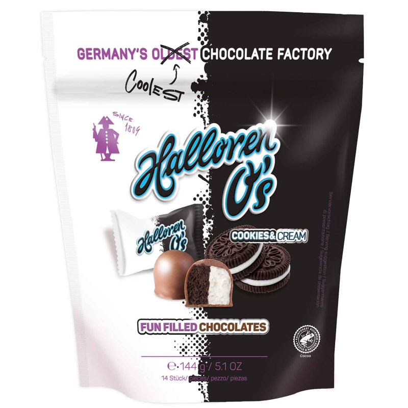  Halloren O's Cookies & Cream 144g 