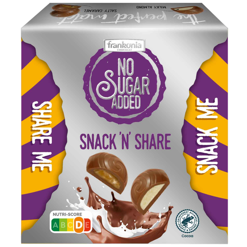  Frankonia Chocolat No Sugar Added Snack 'n' Share 120g 