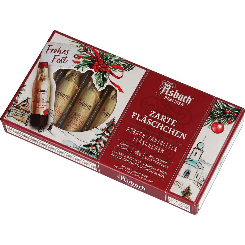  Asbach Pralinen Zarte Fläschchen mit Kruste Weihnachten 100g 