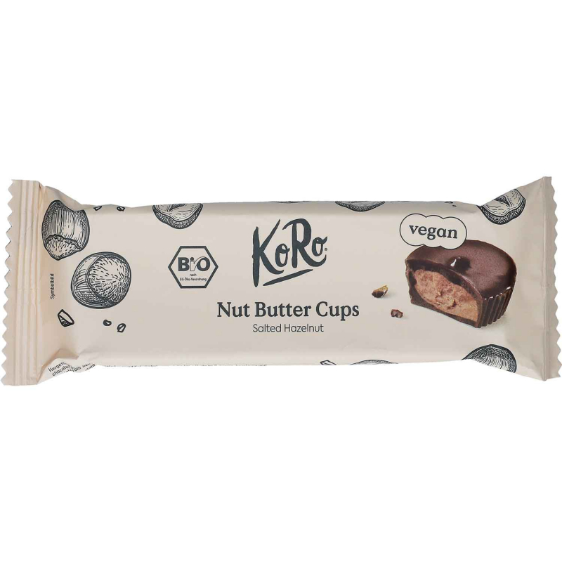  KoRo Bio Nut Butter Cups Salted Hazelnut 3x13g 