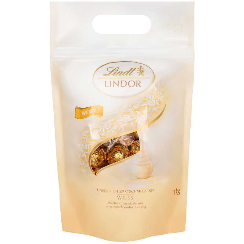  Lindt Lindor Kugeln Weiße Schokolade 1kg 