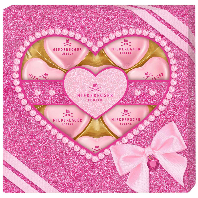  Niederegger Praliné Herzen Marc de Champagne 125g 