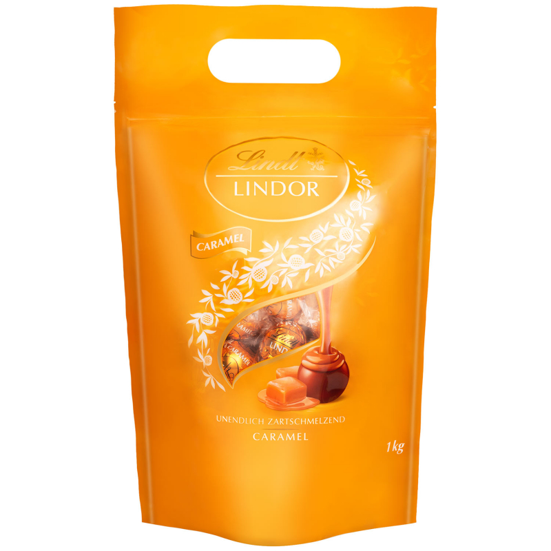  Lindt Lindor Kugeln Vollmilch Caramel 1kg 