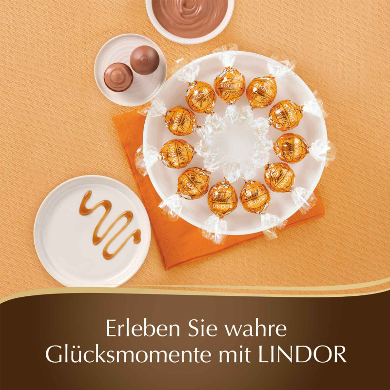  Lindt Lindor Kugeln Vollmilch Caramel 1kg 