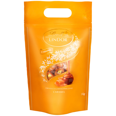  Lindt Lindor Kugeln Vollmilch Caramel 1kg 