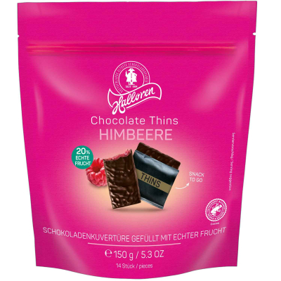  Halloren Chocolate Thins Himbeere 150g 