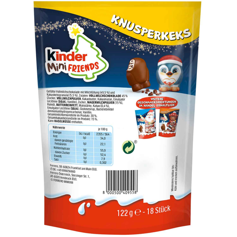  kinder Mini Friends Knusperkeks 122g 