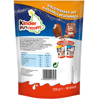  kinder Mini Friends Knusperkeks Karamell 122g 