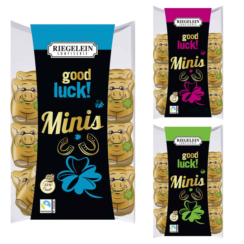  Riegelein Minis Glücksschweinchen 'Good Luck' 100g 