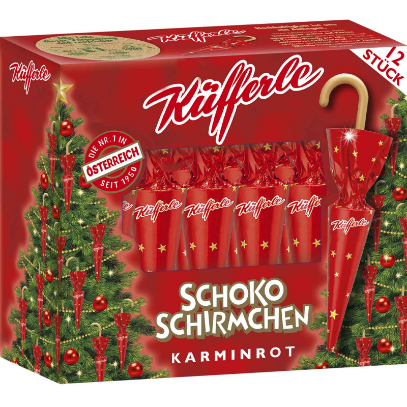  Küfferle Schokoschirmchen Karminrot 12er 