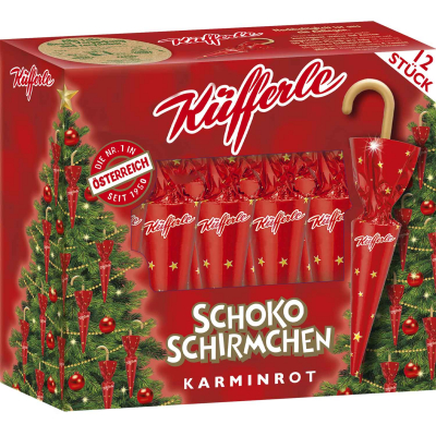  Küfferle Schokoschirmchen Karminrot 12er 