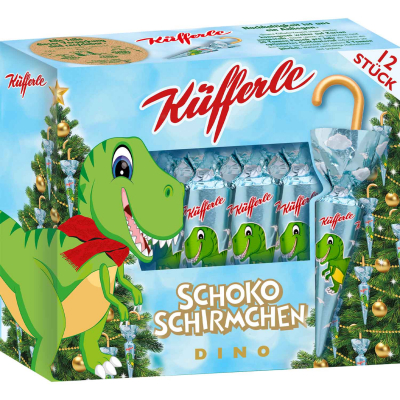  Küfferle Schokoschirmchen Dino 12er 