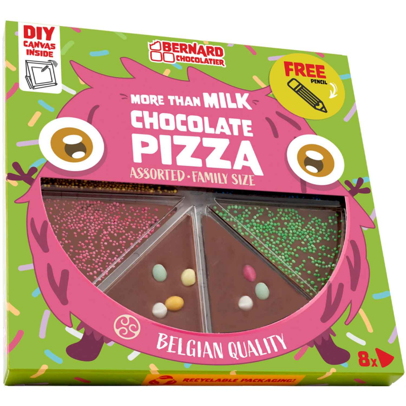 Bernard Chocolatier Milk Chocolate Pizza Assorted 105g 