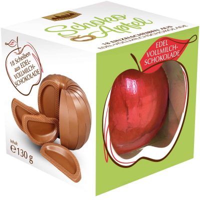  Argenta Schoko Apfel Edel-Vollmilchschokolade 130g 