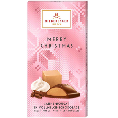  Niederegger Merry Christmas Weihnachtsschokolade Sahne-Nougat 100g 
