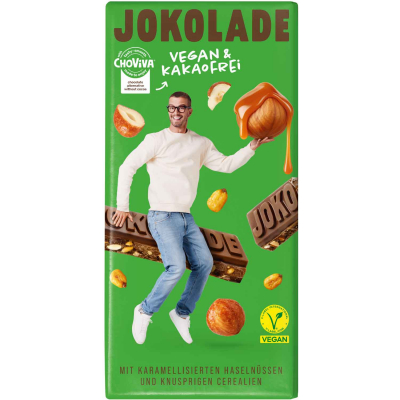  JOKOLADE mit karamellisierten Haselnüssen und knusprigen Cerealien ChoViva 140g 