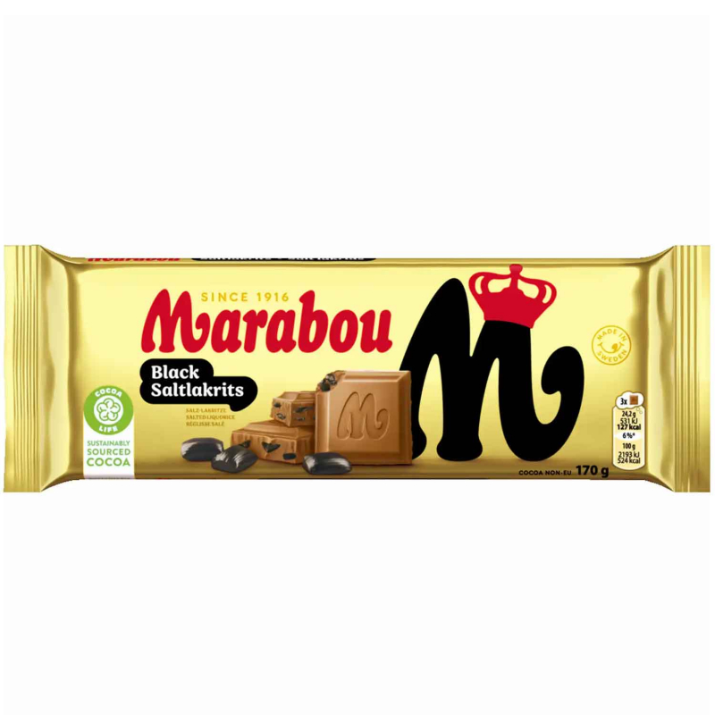  Marabou Black Saltlakrits 170g 