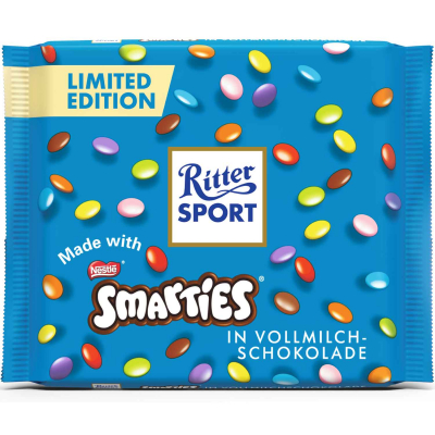  Ritter Sport Smarties Vollmilch-Schokolade 100g 