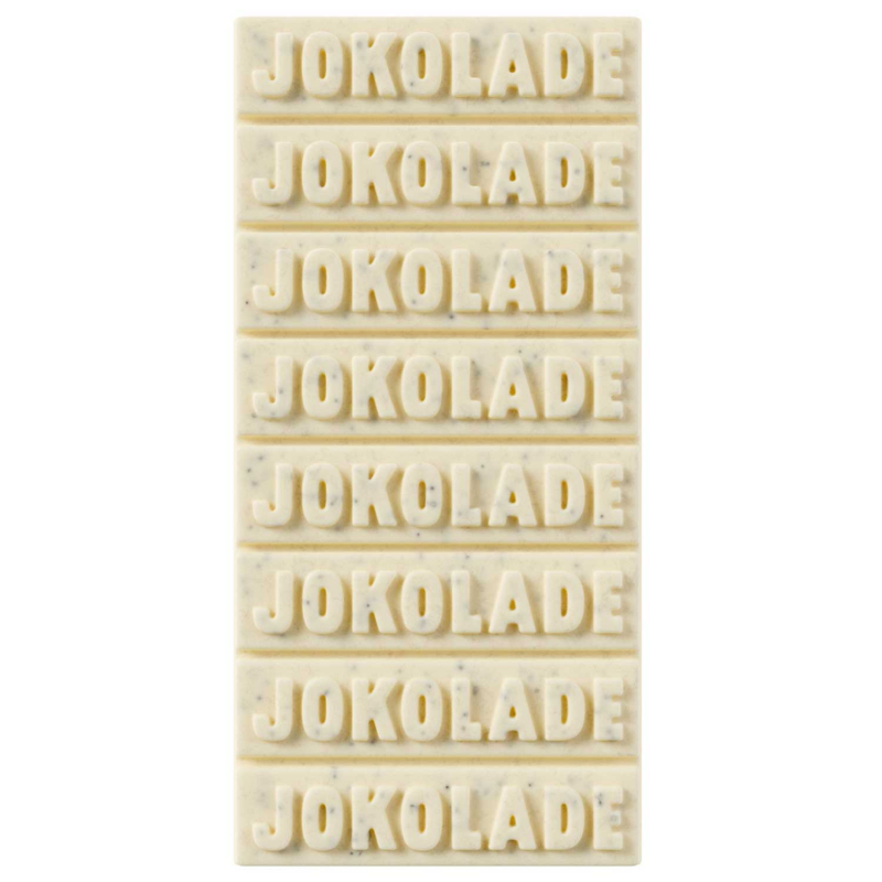  JOKOLADE Weiße Schokolade mit Haselnüssen und knusprigem Kaffeekeks 140g 