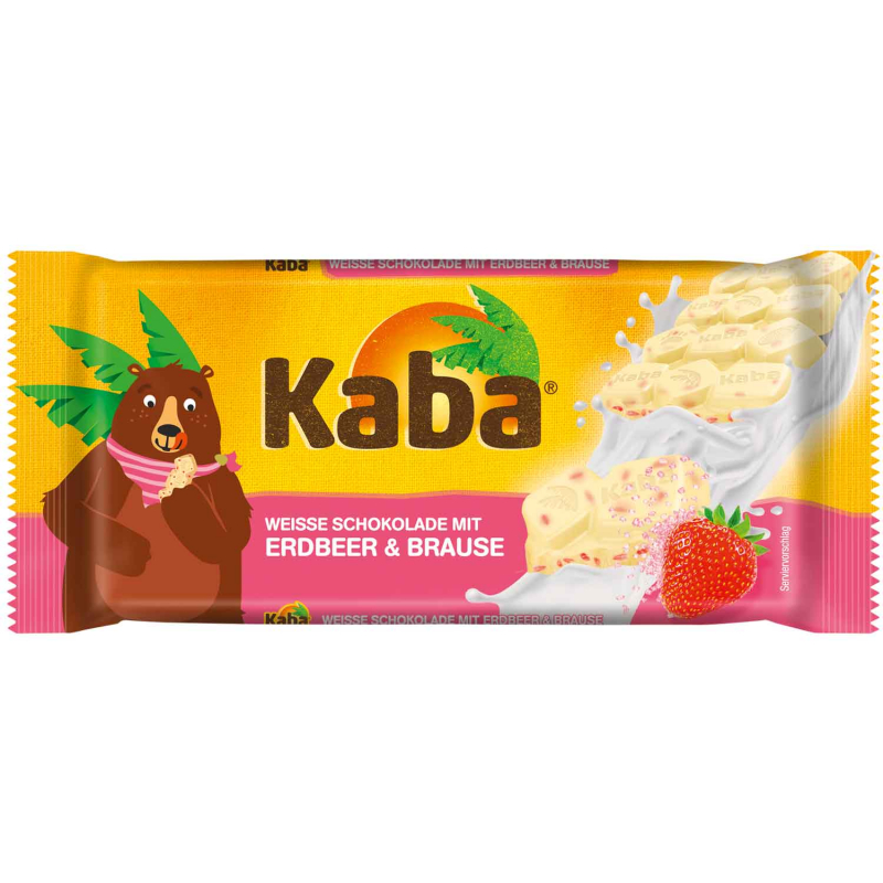  Kaba Weiße Schokolade mit Erdbeer & Brause 85g 