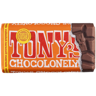  Tony's Chocolonely Vollmilch Karamell Meersalz 90g 