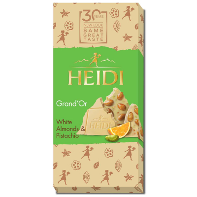  Heidi Grand'Or White Almonds & Pistachio 100g 