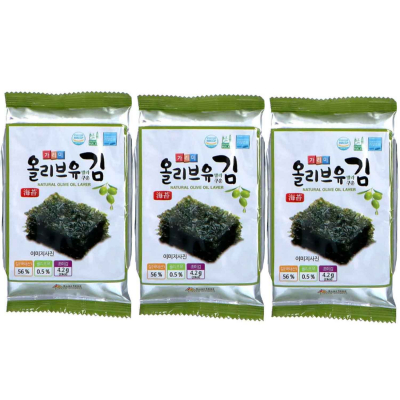  Garimi Seetang Snack Natural Olive Oil Laver 3er 