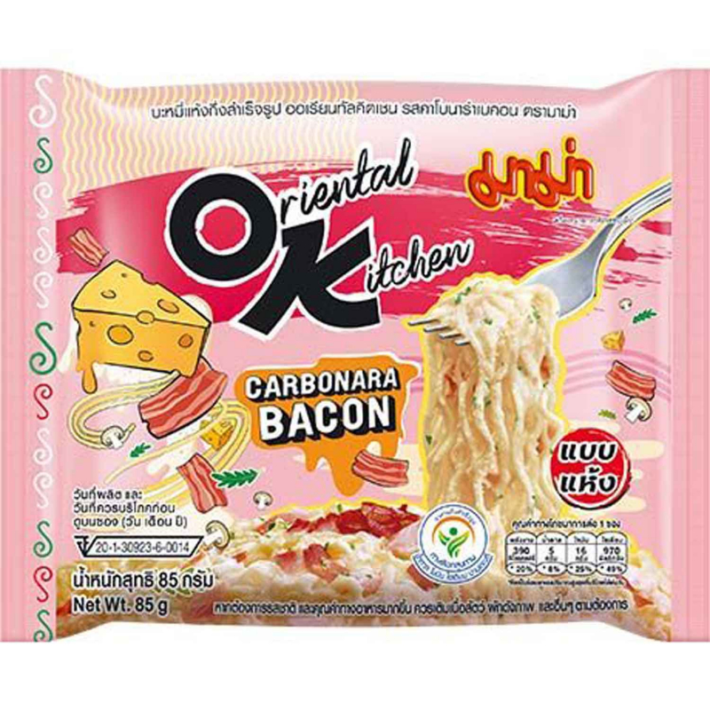  MAMA Oriental Kitchen Instant Noodles Carbonara Bacon 85g 