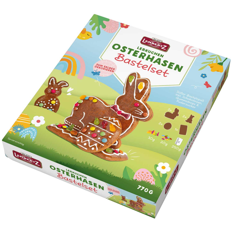 Lambertz Lebkuchen Osterhasen Bastelset 770g