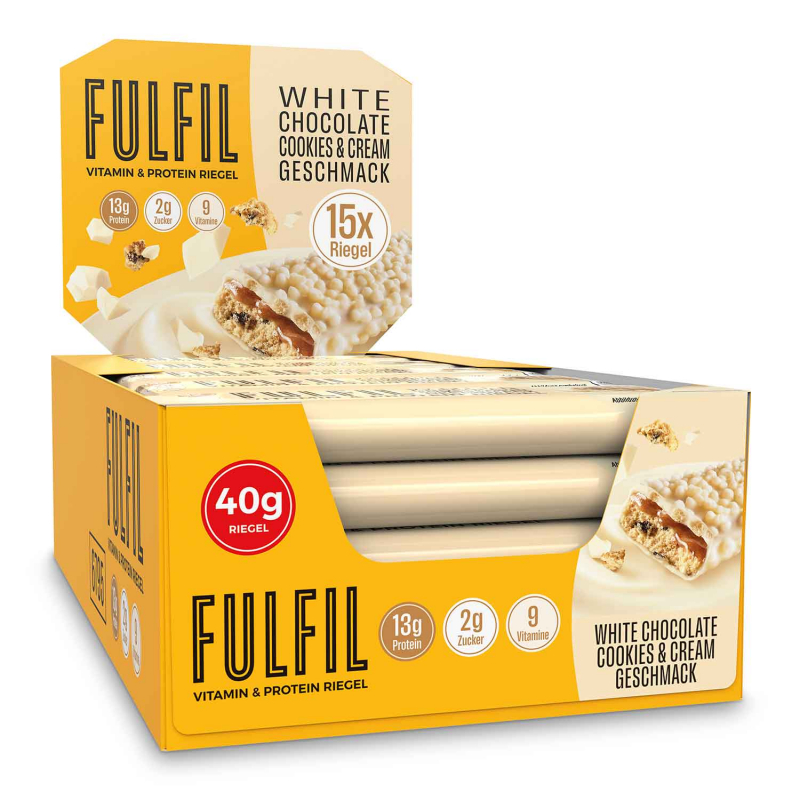 Fulfil Vitamin & Protein Riegel White Chocolate Cookies & Cream 40g