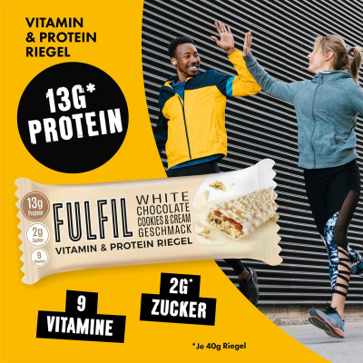 Fulfil Vitamin & Protein Riegel White Chocolate Cookies & Cream 40g