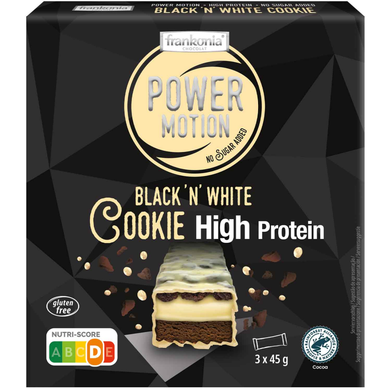 Frankonia Chocolat Power Motion Black 'n' White Cookie High Protein 3x45g