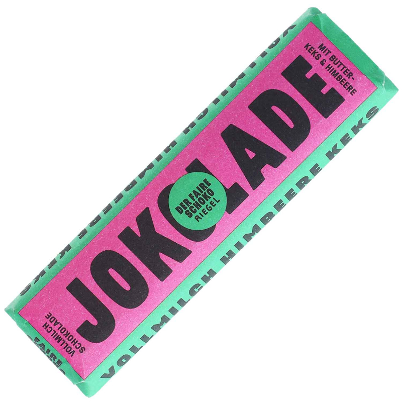 JOKOLADE Riegel Vollmilch mit Butterkeks & Himbeere 45g