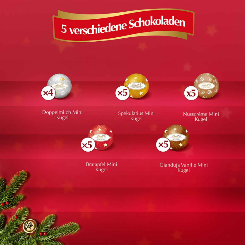 Lindt Weihnachtsmarkt Mini Tisch adventi naptár