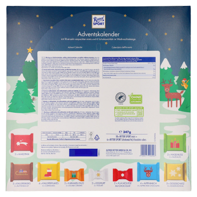 Ritter Sport Quadrat adventi naptár